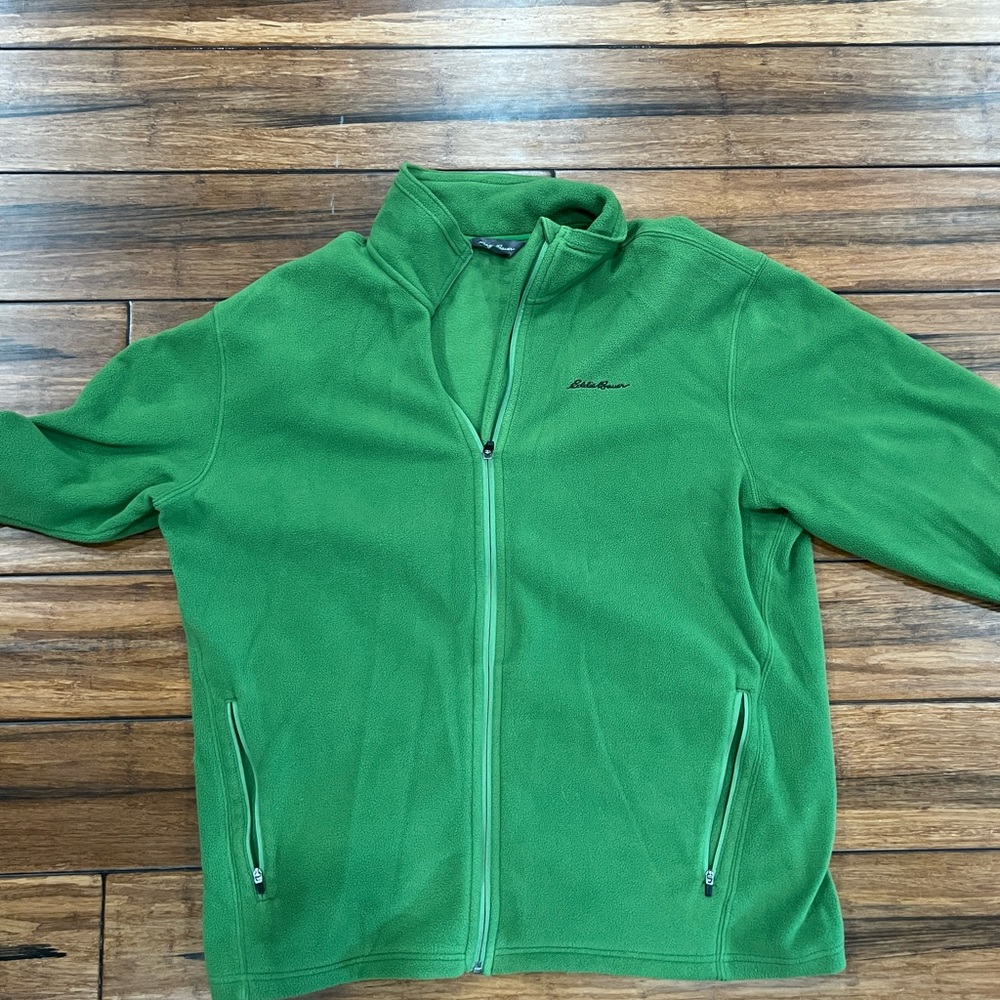 Men’s Lg Green fleece Eddie Bauer Jacket